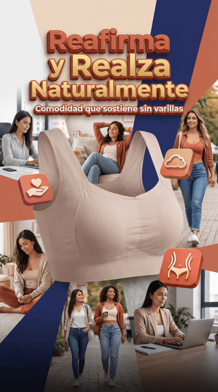 BRASIER REAFIRMANTE SIN VARILLAS — COMODIDAD TODO EL DÍA, BUSTO FIRME Y DEFINIDO