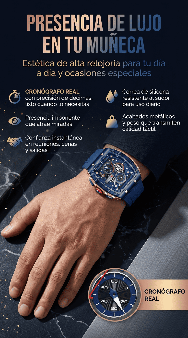 RELOJ CURREN DISEÑO IMPONENTE Y DIFERENTE