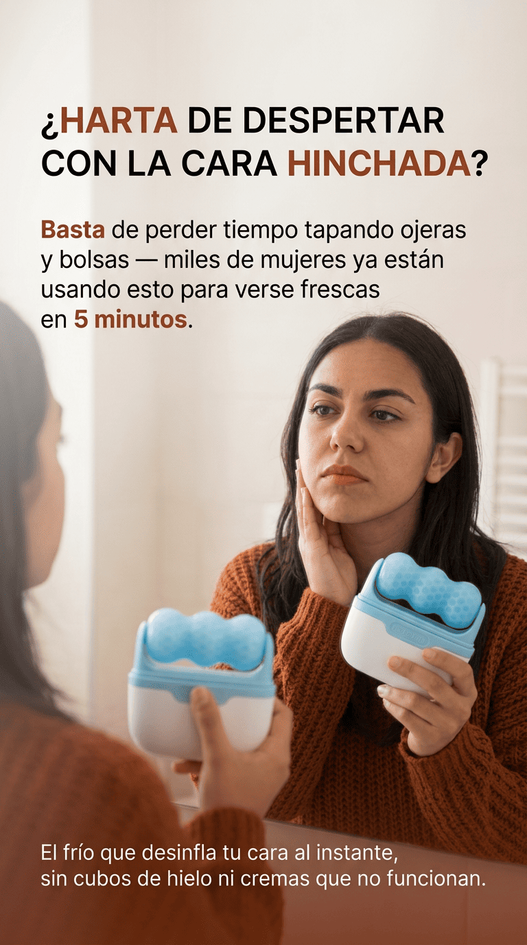 Rodillo De Hielo Facial 2 En 1 ¡DESINFLAMA, CALMA Y REJUVENECE TU PIEL AL INSTANTE!