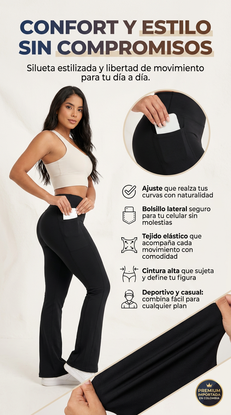 LEGGIN ACAMPANADOS - Con bolsillo para celular